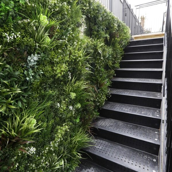 Green Wall Basement Staircase
