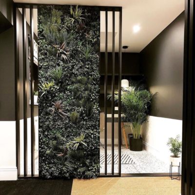 bespoke artificial plant wall creating space