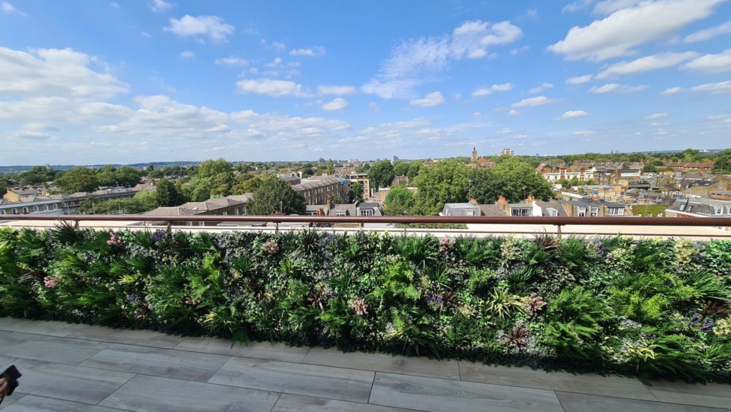 London Balcony Green Wall Installation