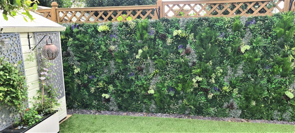Green Wall Installation on a fence in a private garden in London
