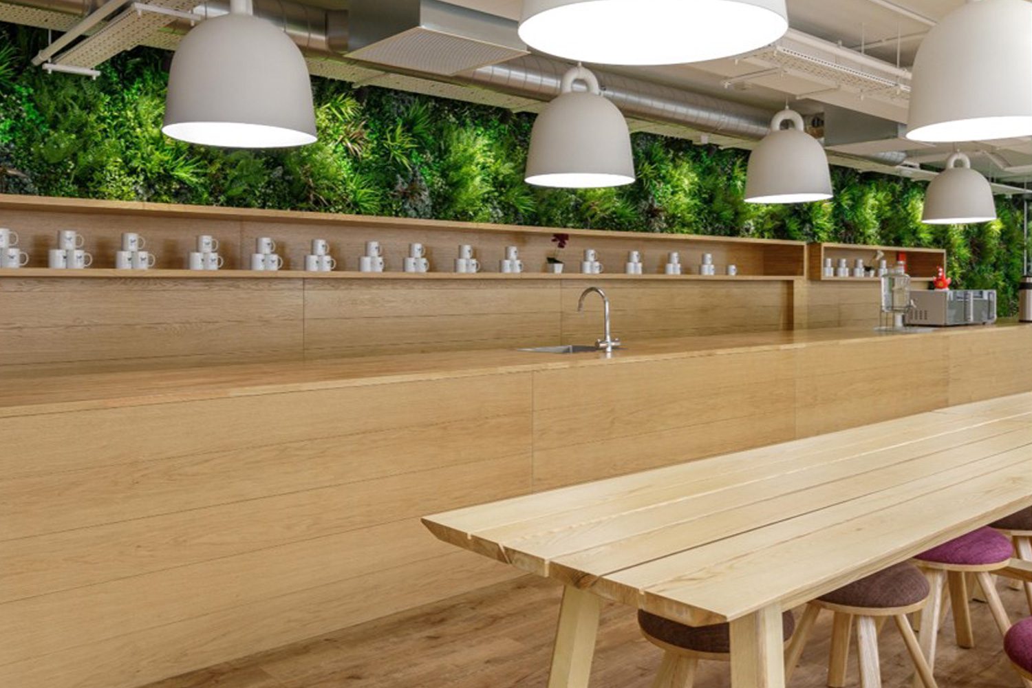 Office Space in London After Plant Wall