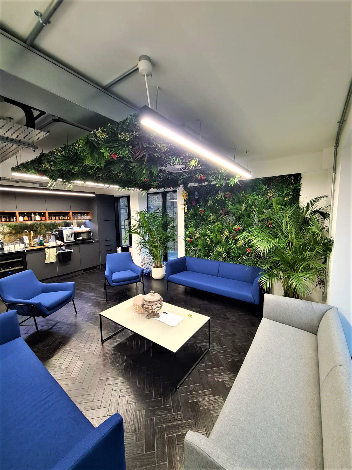 Artificial Green Plant Ceiling Install in London