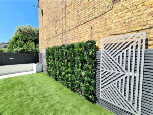An artificial garden wall installation in North West London